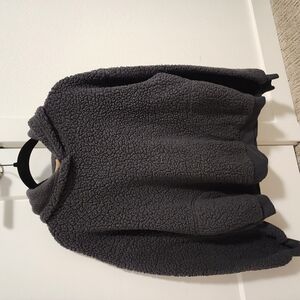 Cozy Gray Sherpa Fleece Jacket